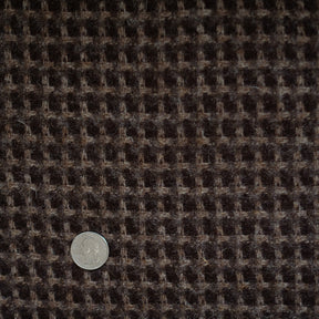 Label: Wool Coating - Dark Brown and Camel Houndstooth