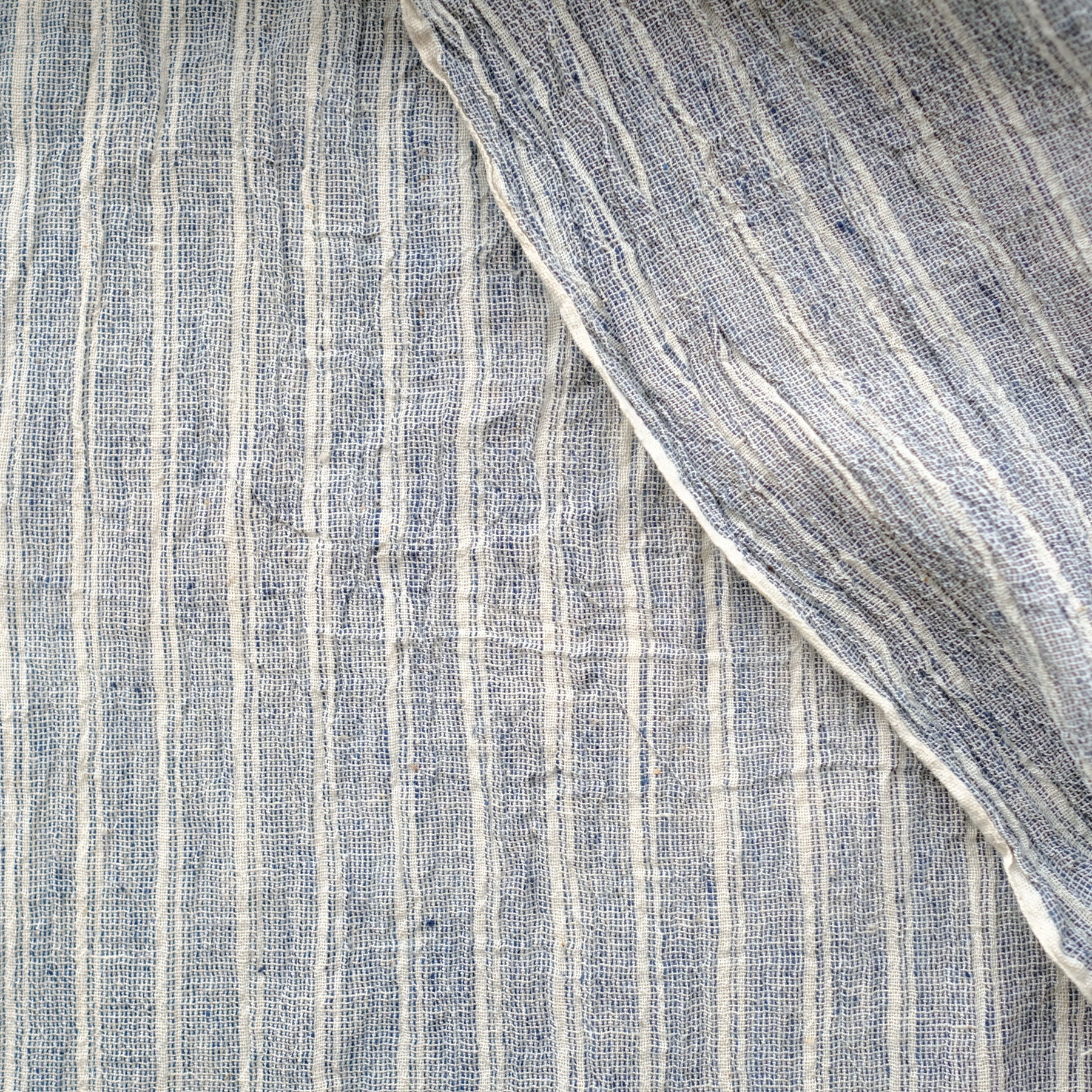Label: Thick and Thin Airy Stripe - Indigo and White