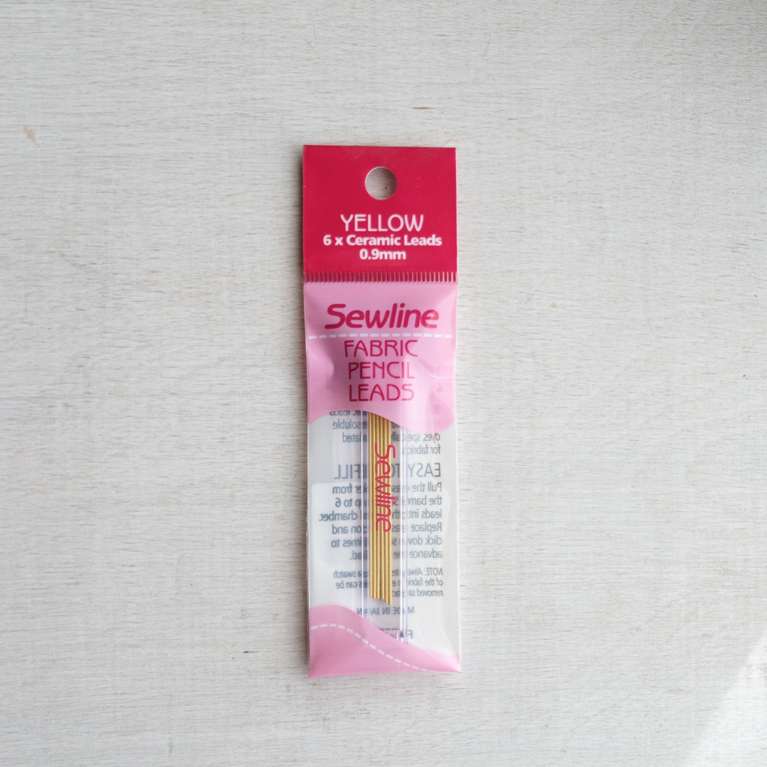 Label: Sewline Fabric Pencil Leads - Yellow