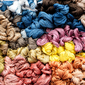 Sashiko Cloth-Yarn Dyed Nep Windchimes Brown - 645318964554